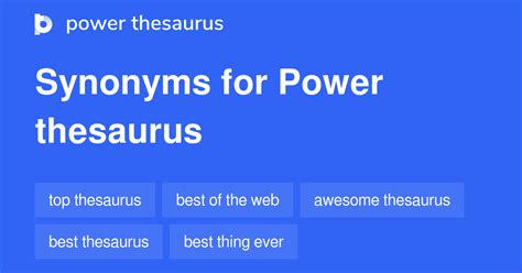 power thesaurus|POWER .